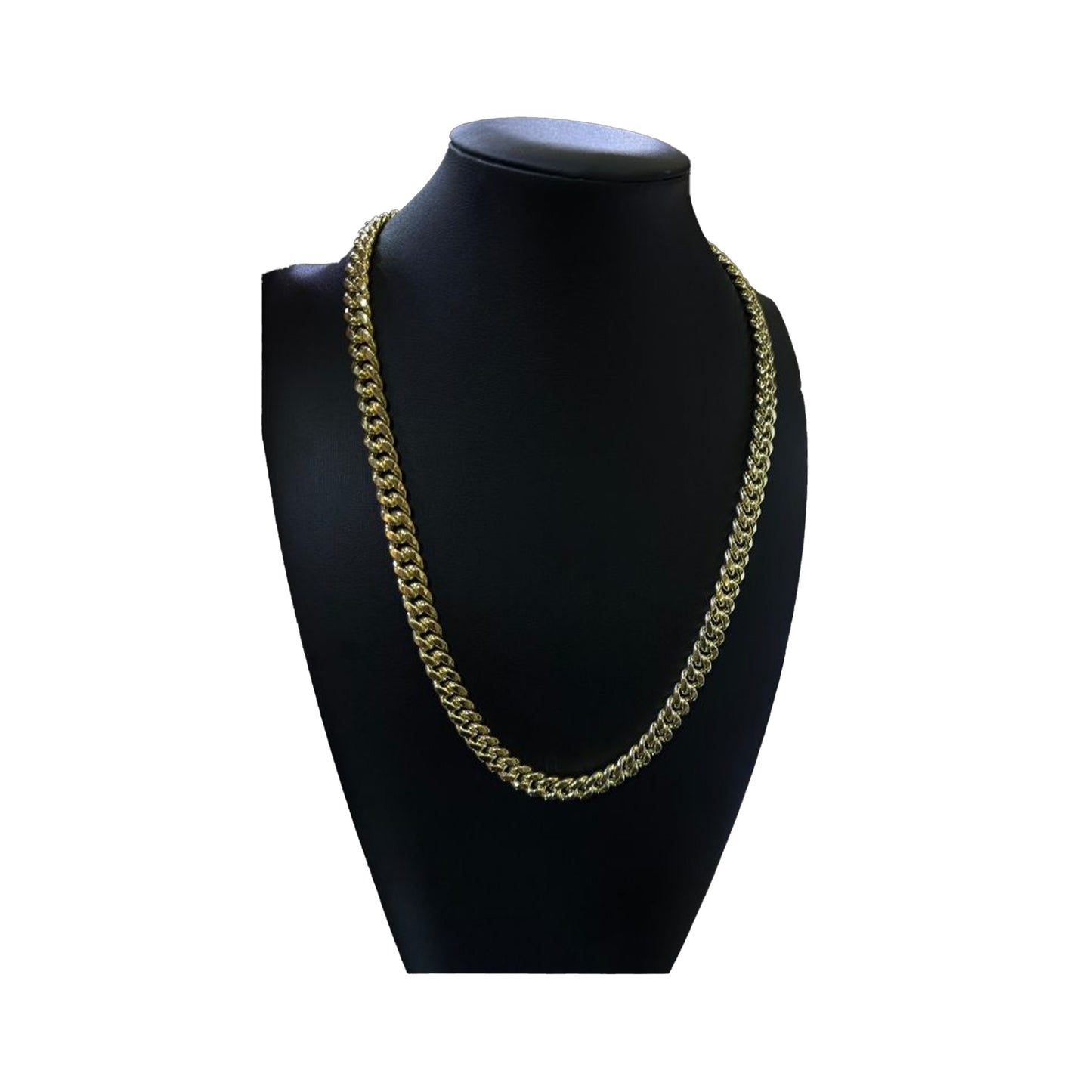 14K Yellow Gold Hollow Miami Cuban Chain (22" inches 8.7MM)
