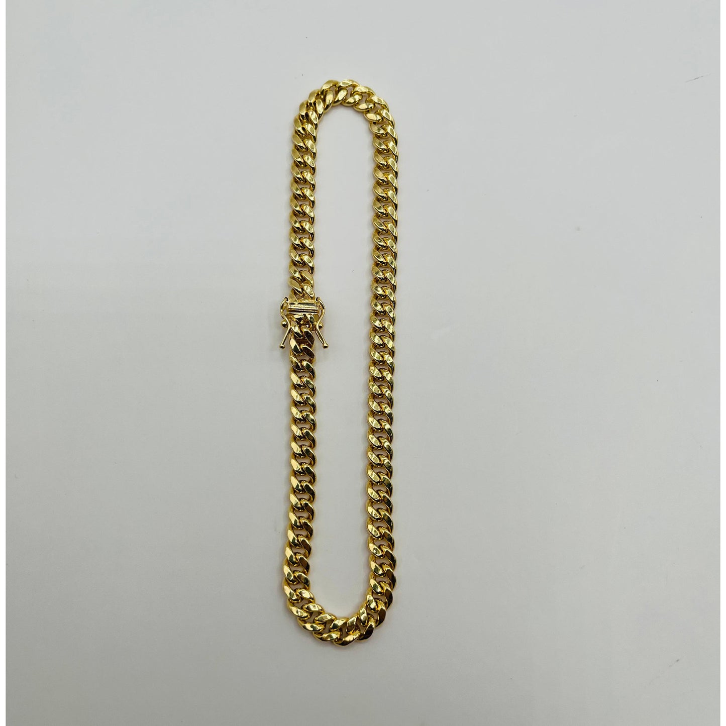 14K Yellow Gold Miami Hollow Cuban Anklet (10" inches 5.8.0MM)