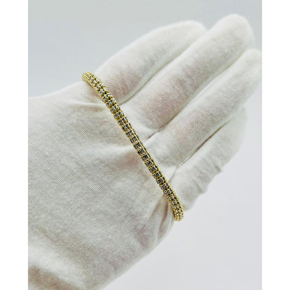 14K Yellow Gold Moon Ice Bracelet (8.5" inches 4.3MM)