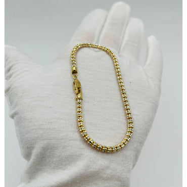 14K Yellow Gold Moon Ice Bracelet (8" inches 3.3MM)