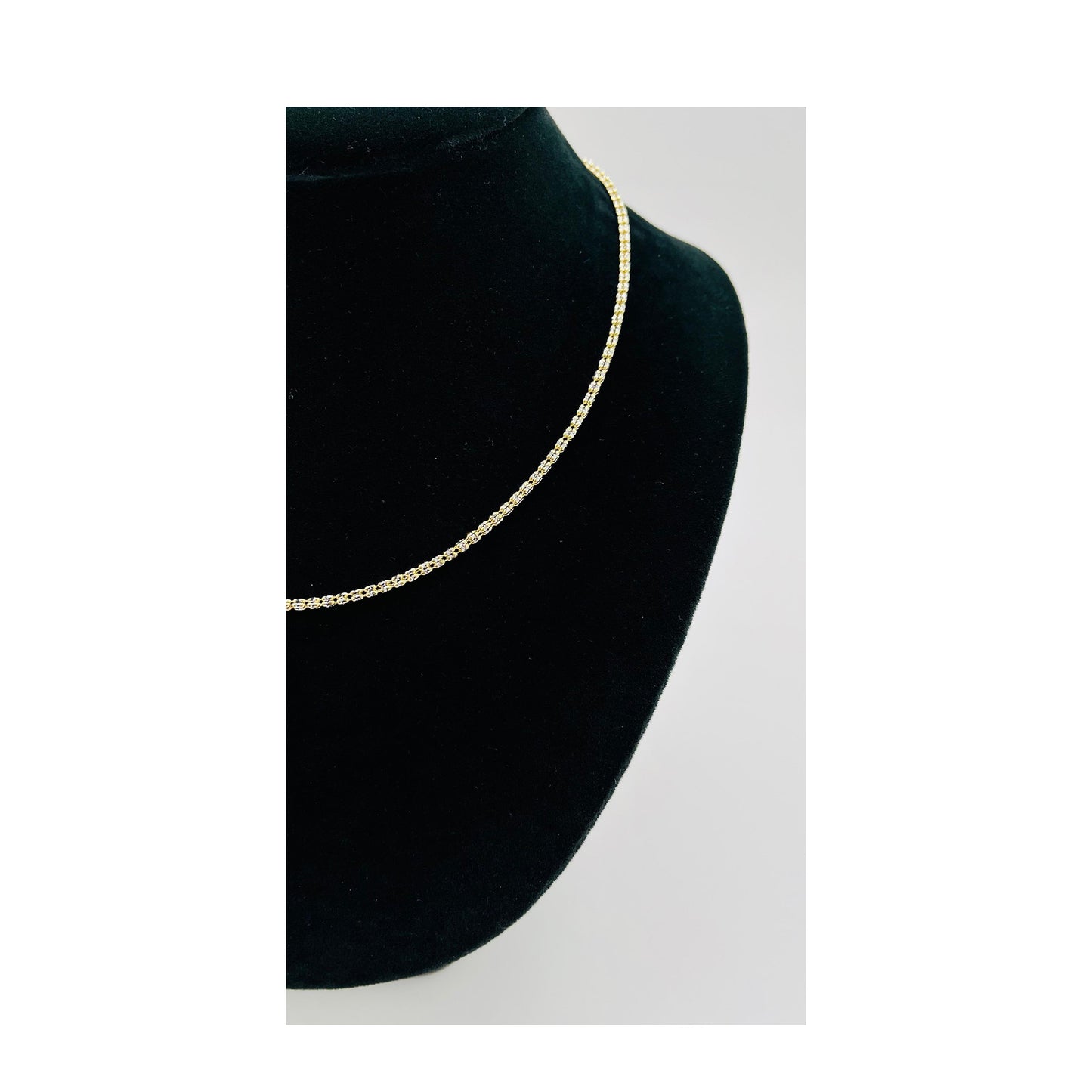 14K Yellow Gold Moon Ice Chain (18" inches 2.5MM)