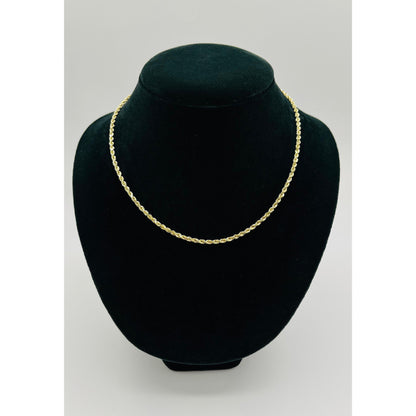 14K Yellow Gold Semi Solid Rope Chain (18" inches 3.0MM)