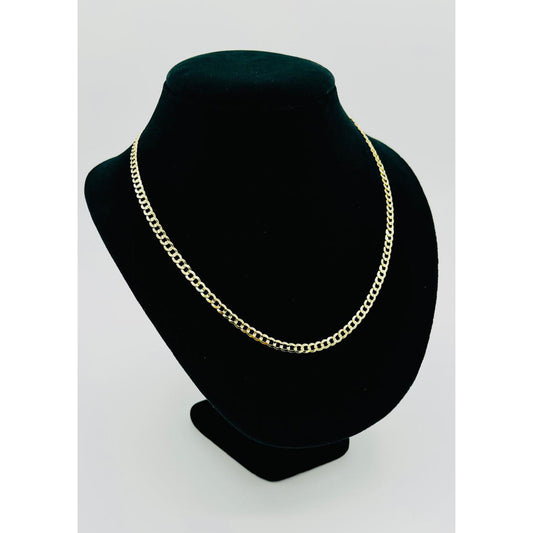 14K Yellow Gold Solid Cuban Curb Chain (20" inches 4.7MM)