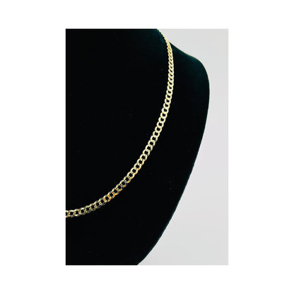 14K Yellow Gold Solid Cuban Curb Chain (20" inches 4.7MM)