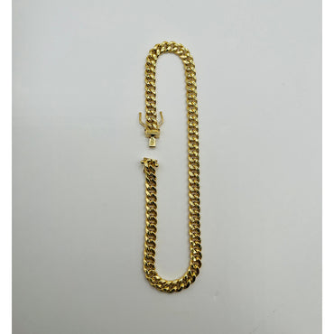 14K Yellow Gold Miami Hollow Cuban Anklet (10" inches 5.8.0MM)
