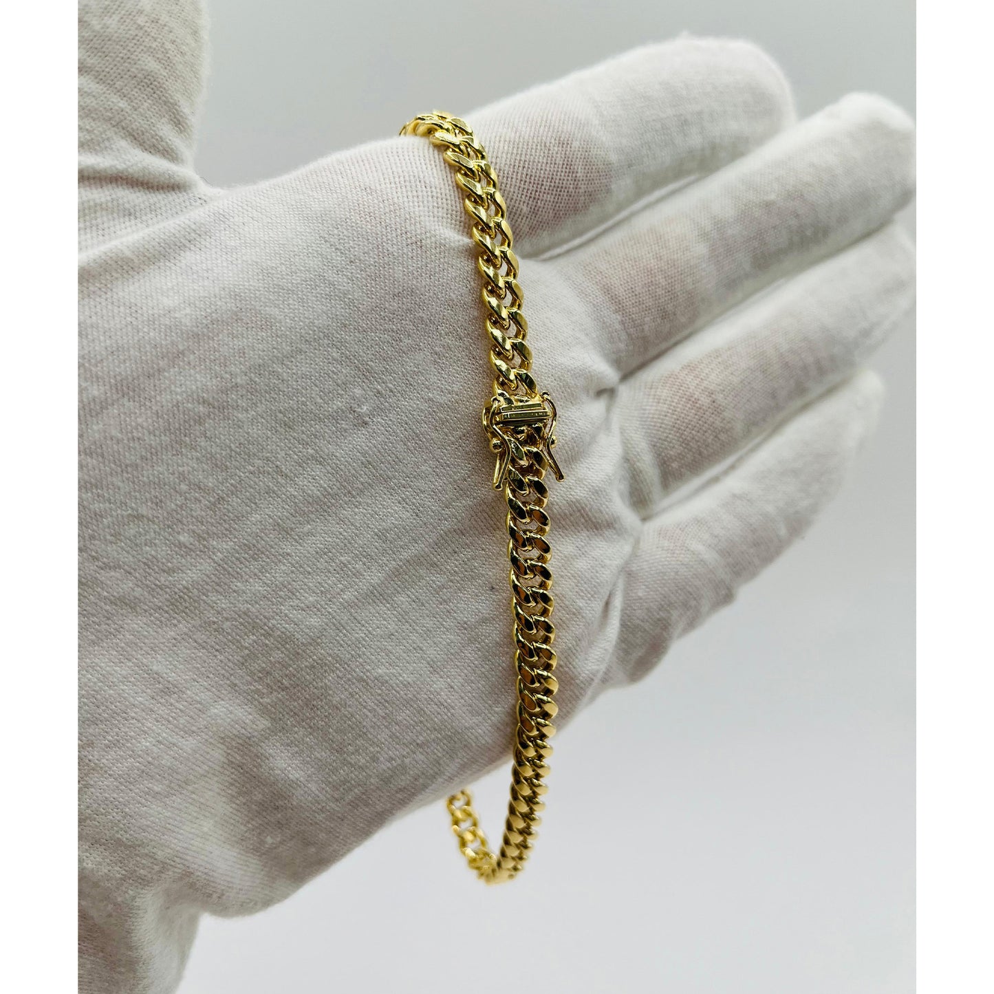 14K Yellow Gold Miami Hollow Cuban Anklet (10" inches 5.8.0MM)