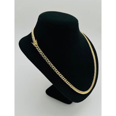 14K Yellow Gold Miami Hollow Cuban Chain (24" inches 6.2MM)