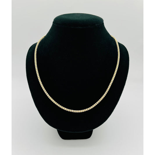 14K Yellow Gold Moon Ice Chain (22" inches 3.3MM)