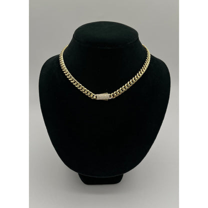 14k Hollow Cuban Choker for Women (16" inches 7MM)