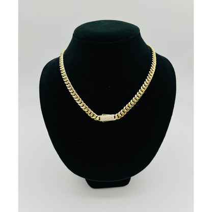14k Hollow Cuban Choker for Women(18" inches 7.0MM)