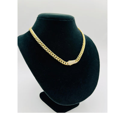 14k Hollow Cuban Choker for Women (16" inches 7MM)