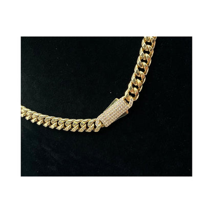 14k Hollow Cuban Choker for Women(18" inches 7.0MM)