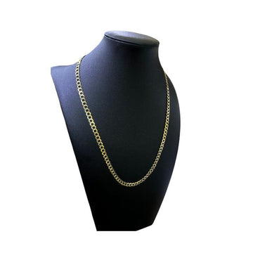 14K Yellow Gold Solid Curb Chain (22" inches 5.6MM)