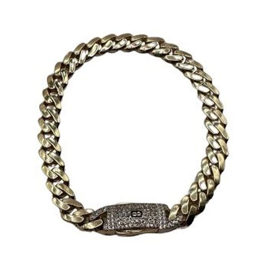 14K Yellow Gold Hollow Cuban MONACI Bracelet (7" inches 7MM)
