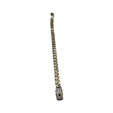 14K Yellow Gold Hollow Cuban MONACI Bracelet (8.0" inches 8.0MM)