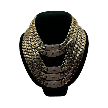 14K Yellow Gold Hollow Cuban MONACI Chain (16" inches 13.0MM)