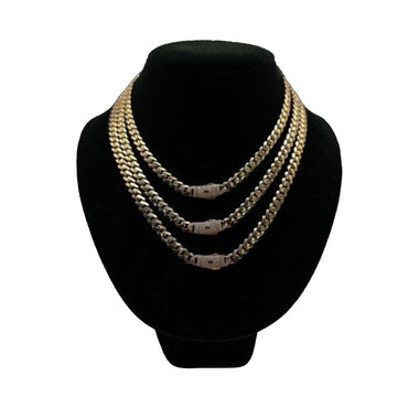 14K Yellow Gold Hollow Cuban MONACI Chain (16" inches 7.0MM)