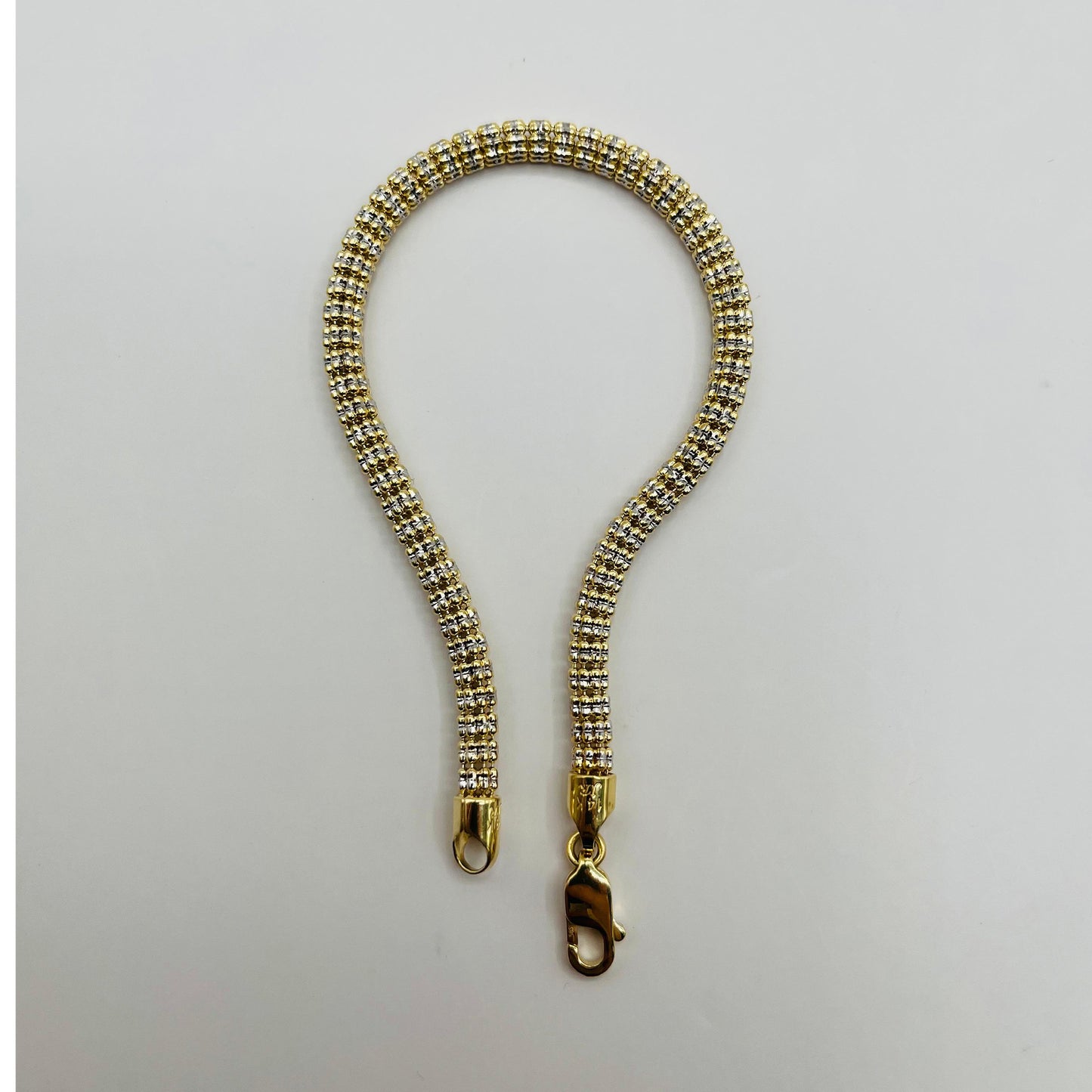 14K Yellow Gold Moon Ice Bracelet (8.5" inches 4.3MM)