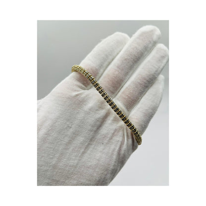 14K Yellow Gold Moon Ice Bracelet (8.5" inches 4.3MM)
