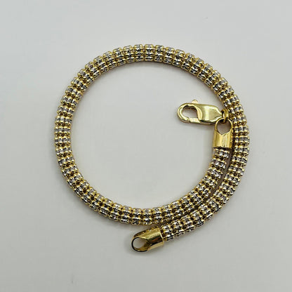 14K Yellow Gold Moon Ice Bracelet (8.5" inches 4.3MM)